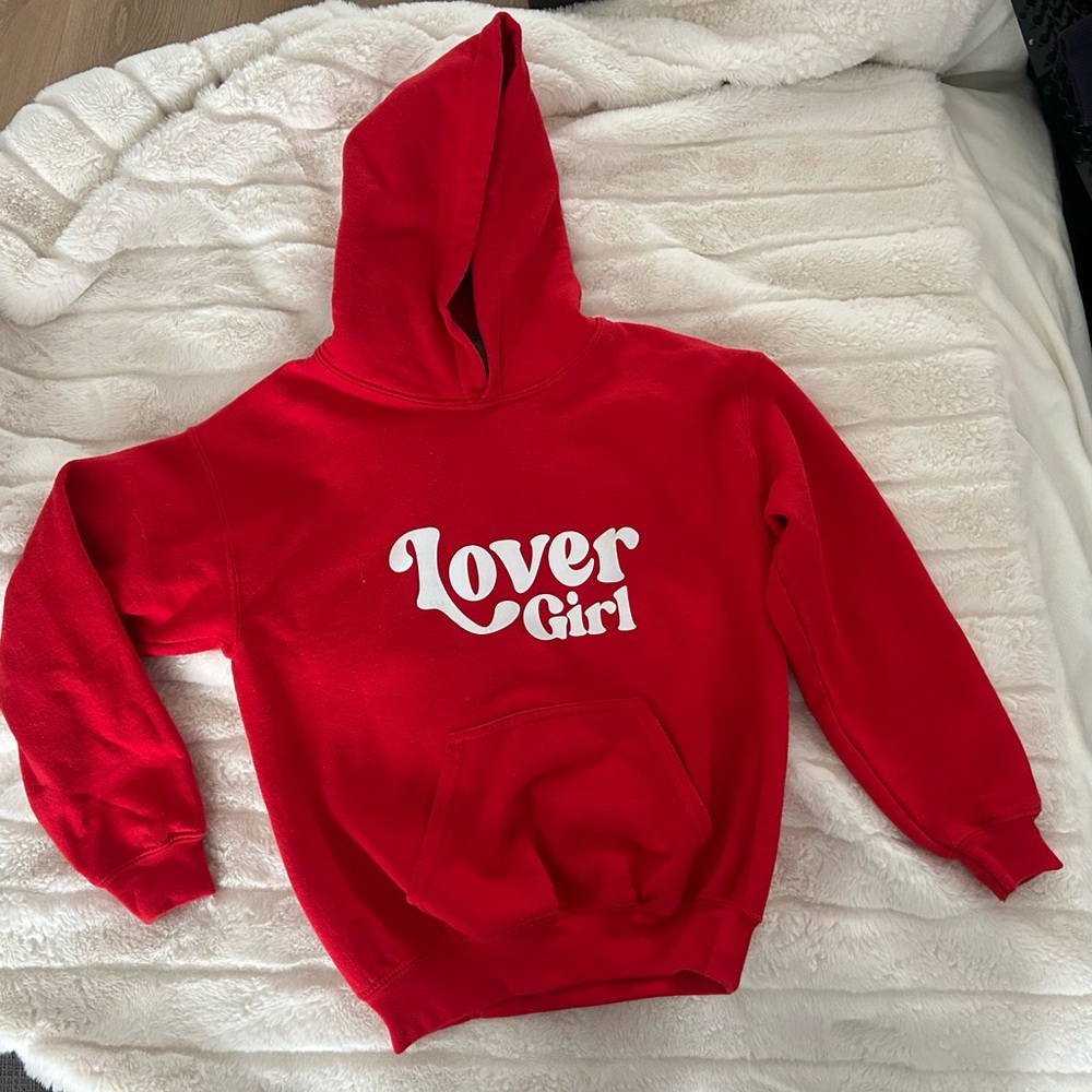 Gildan Red 'Lover Girl' Kids Hoodie